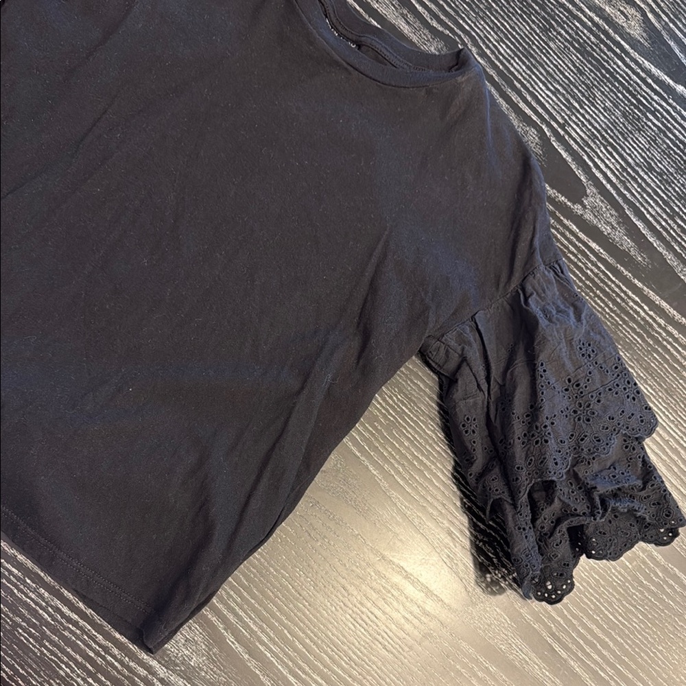 Topshop Blue Ruffled Blouse